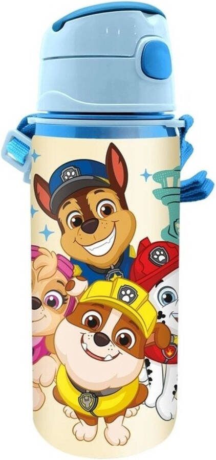 PAW Patrol drinkfles drinkbeker bidon met drinktuitje Blauw aluminium 600 ml