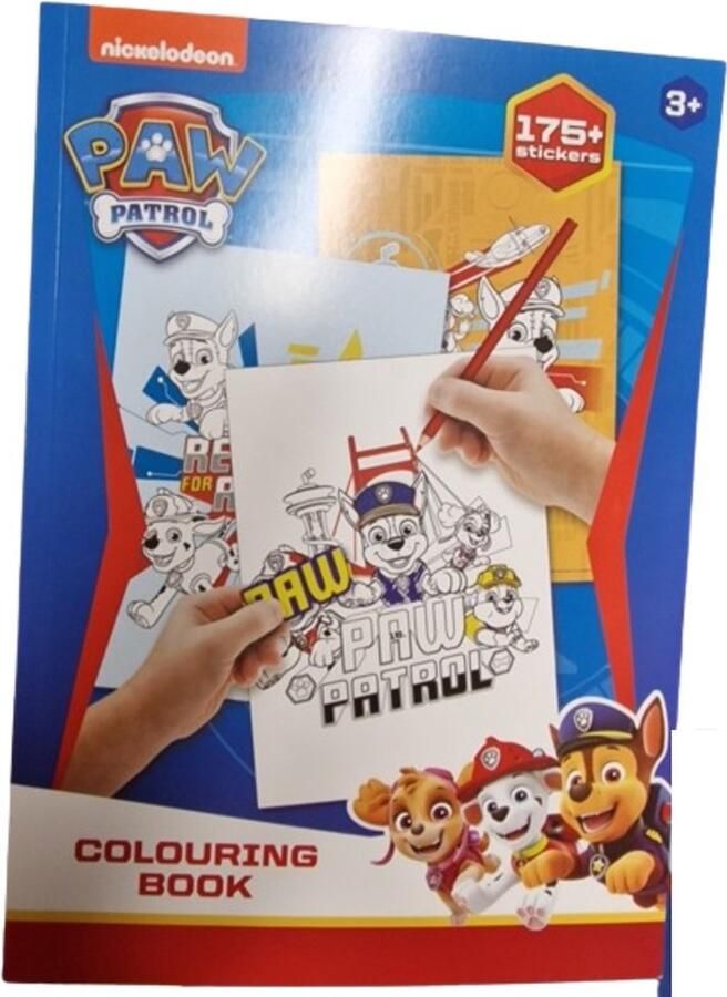 PAW Patrol kleurboek met stickers 175 Stickers Met 22 kleurplaten A4 formaat