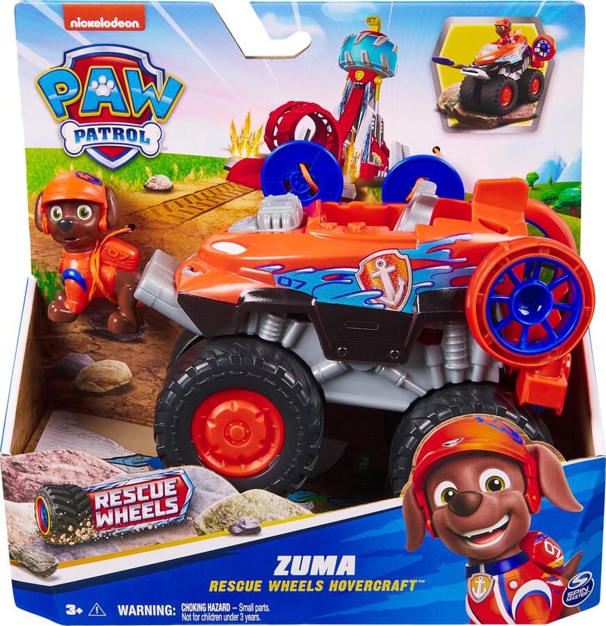 PAW Patrol Reddingswagens Hovercraft met Zuma speelfiguur Speelgoedauto
