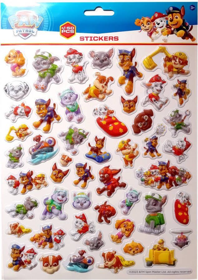 PAW Patrol Pop-up Stickers Bubbel stickers 50 stuks 3D creatief