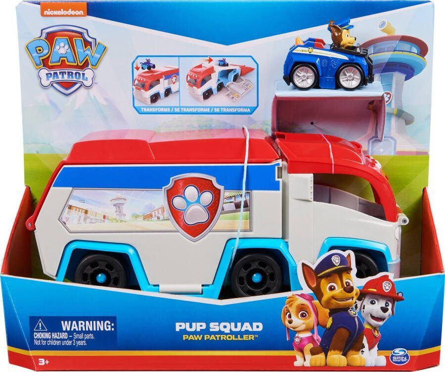 PAW Patrol Pup Squad Patroller-teamvoertuig Speelgoedauto met Chase-speelfiguur