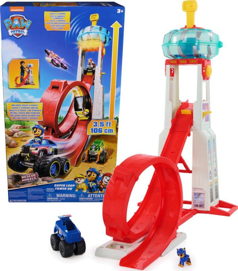 Paw Patrol Reddingswagens Super Loop Uitkijktoren met licht en geluid