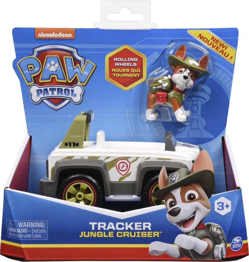 PAW Patrol Tracker's Jungle Cruiser speelgoedauto met speelfiguur