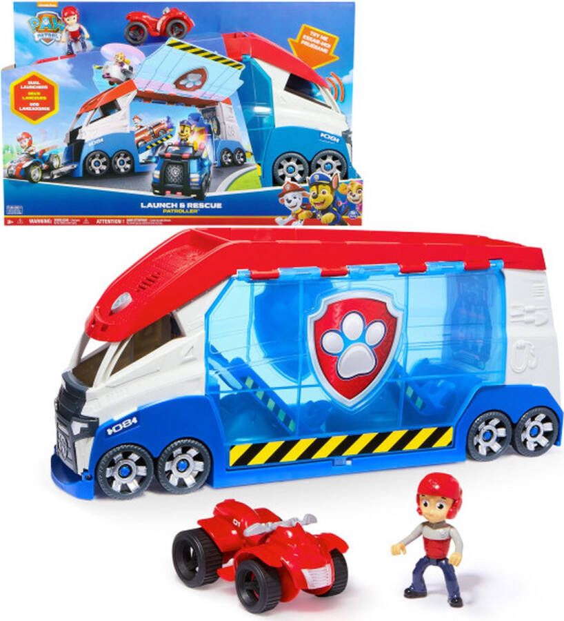 PAW Patrol Transformerende ler met voertuigwerpers lichten en geluiden Ryder-actiefiguur en ATV-speelgoedauto