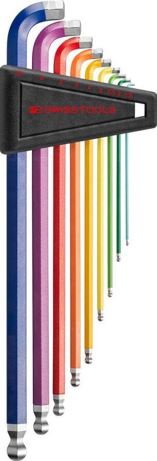 PB Swiss Tools Pb inbussleutelset 9-delig 90 graden- 100 graden pb 2222 lh-10 rb ( a 1 st )