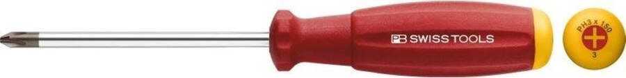 PB Swiss Tools SwissGrip kruiskopschroevendraaier Phillips maat PH2 extra lang