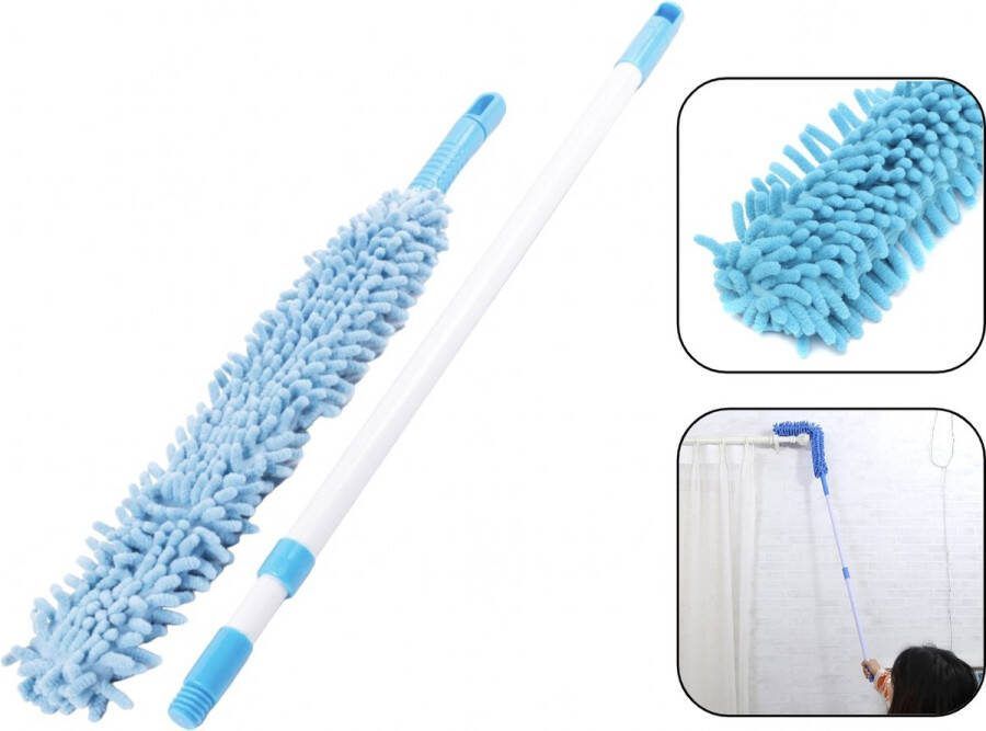 PD Plumeau uitschuifbaar Plumeau met telescoopsteel Blauw
