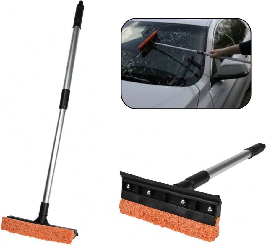 PD Professionele telescopische Raamwisser met Rubberen Spons XXL 45-75 cm Telescopisch Perfect voor Auto en Huis Raamwisser Raamwasser Raamtrekker Raamwisser Auto