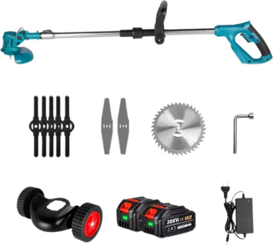 PD4U Onkruidborstel Elektrisch Grastrimmers Met Accu Elektrische Snoeischaar 2 Accu's Electrische Onkruidborstel
