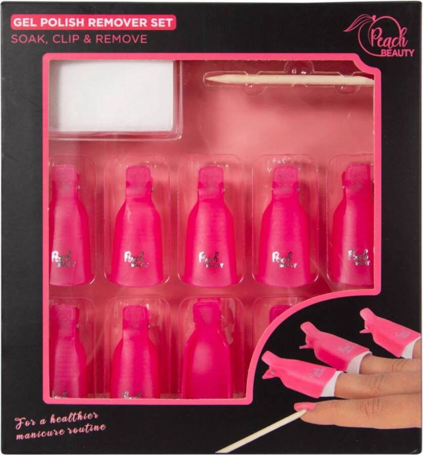 Peach Beauty Gellak Verwijderen Nagellak Remover Clips Set Nagellak verwijderen Soak Off Clips Soak Off Nailclips