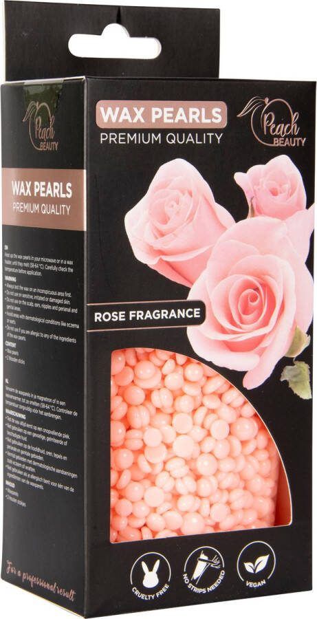Peach Beauty Hard Wax Beans – Harskorrels voor Waxapparaat Ontharingswax 200 gr Rozen Geur