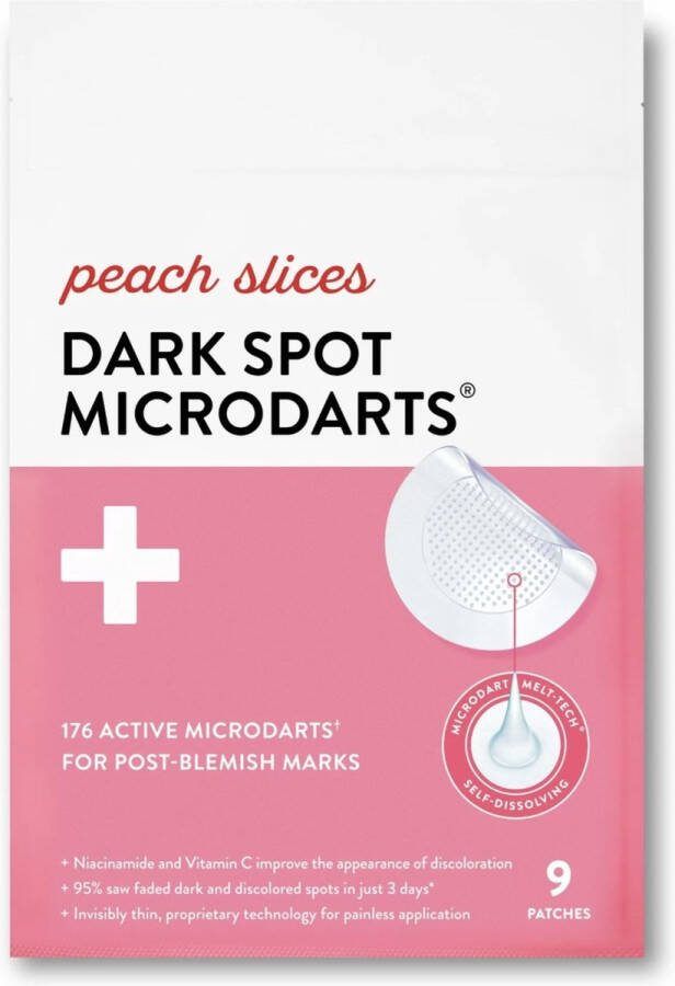 Peach Slices Dark Spot Microdarts Transparent Hyperpigmentation Patch -Transparante Hyperpigmentatie pleister voor Gezichtsbehandeling 9 stuks