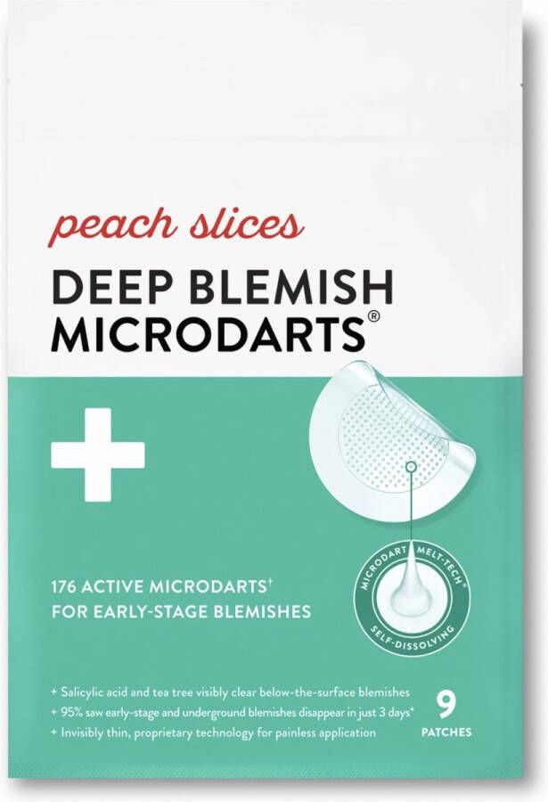 Peach Slices Deep Blemish Microdarts Below-the-Surface Pimple Patches Pukkel pleisters 9 stuks