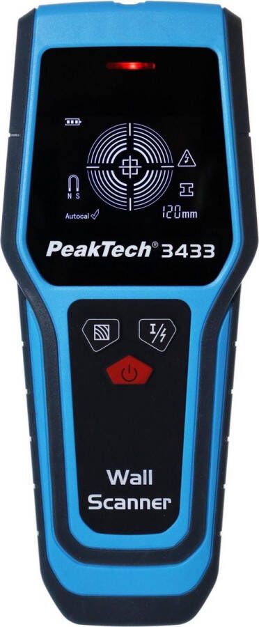 Peaktech 3433 leidingzoeker elektrische leidingen metaal hout