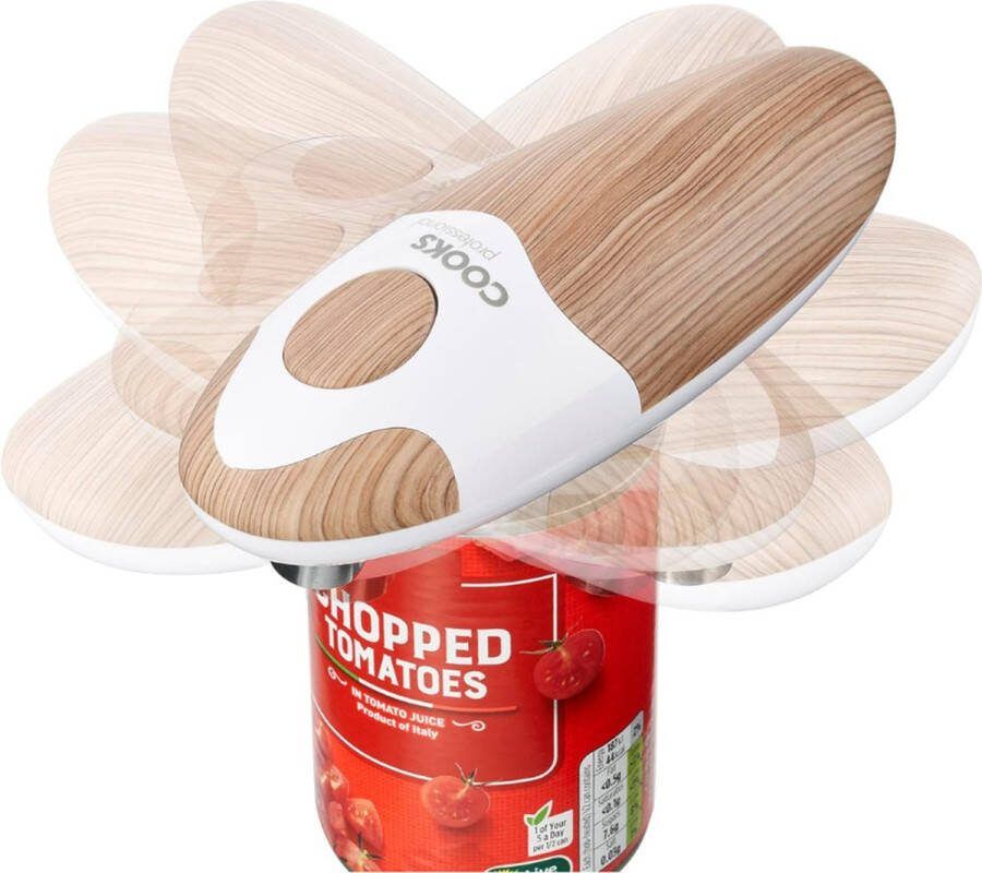 PEAM Automatische Draadloze Blikopener Voor Artritische Handen Cooks Professional (Nordic White)