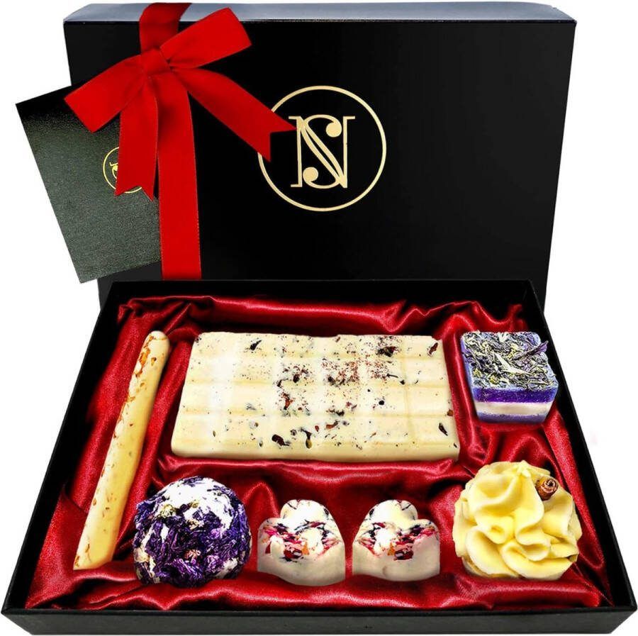 PEAM Geschenkset Vrouwen 7 Vegan Bruisballen & Luxe Zeepset Weelde in Een Prachtige Geschenkdoos