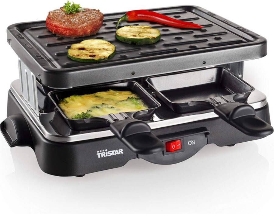 PEAM Gourmetstel 4 Personen 500 Watt Grillplaat Gezellig tafelen met dit rechthoekige gourmetstel. Inclusief 4 potten en een krachtige 500 watt grillplaat. Perfect voor familie-avonden en etentjes