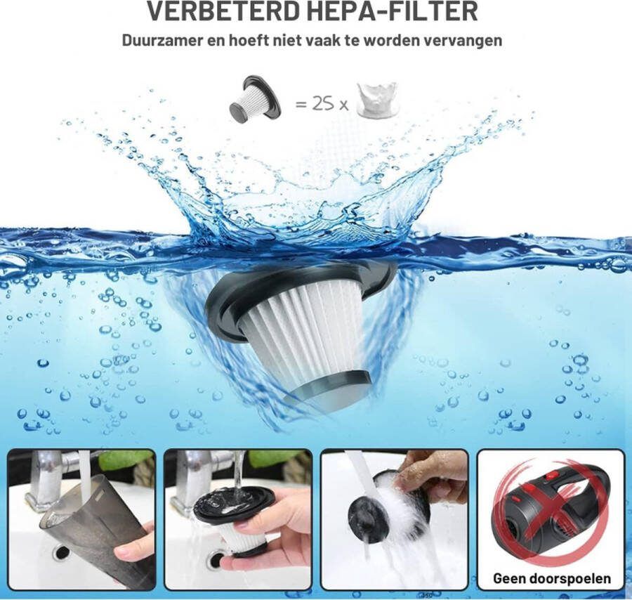 PEAM Krachtige Handstofzuiger 8500PA Draadloze 120W Stofzuiger Met USB Oplaadbaar Draagbare Nat Droog Stofzuiger Voor Thuis Kantoor En Auto