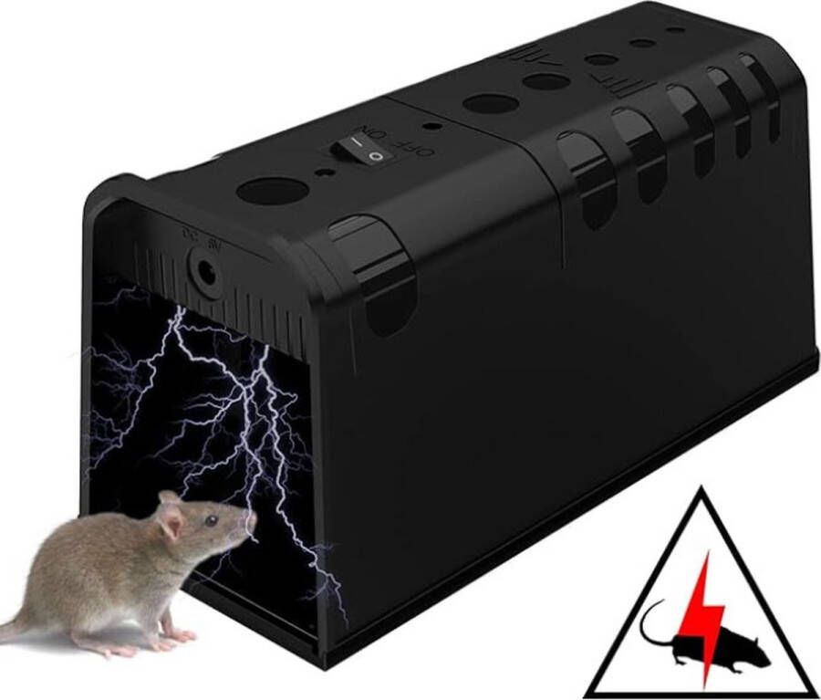 PEAM Muizenval Rattenval Krachtige Elektrische Muizen- en Rattenval 7000V Elektrische Dood voor Effectieve Bestrijding van Muizen Woelmuizen en Mollen Geschikt voor Zowel Binnen als Buiten