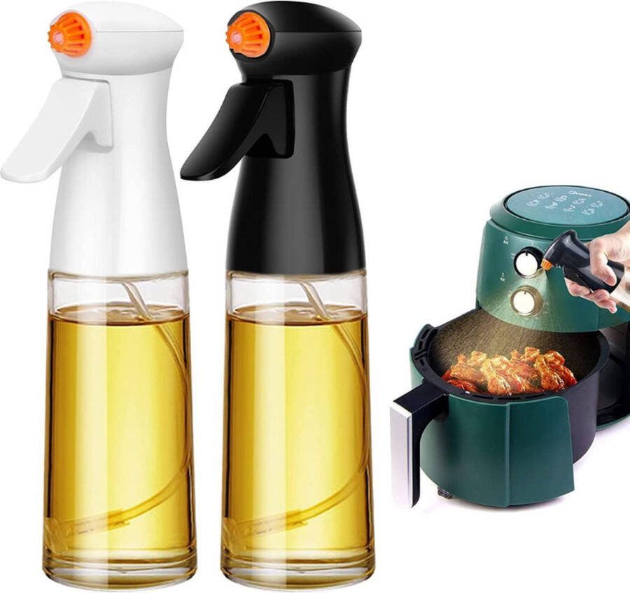 PEAM Olie Dispenser Sproeier voor Koken Glazen Spray Fles Handig 2 Stuks