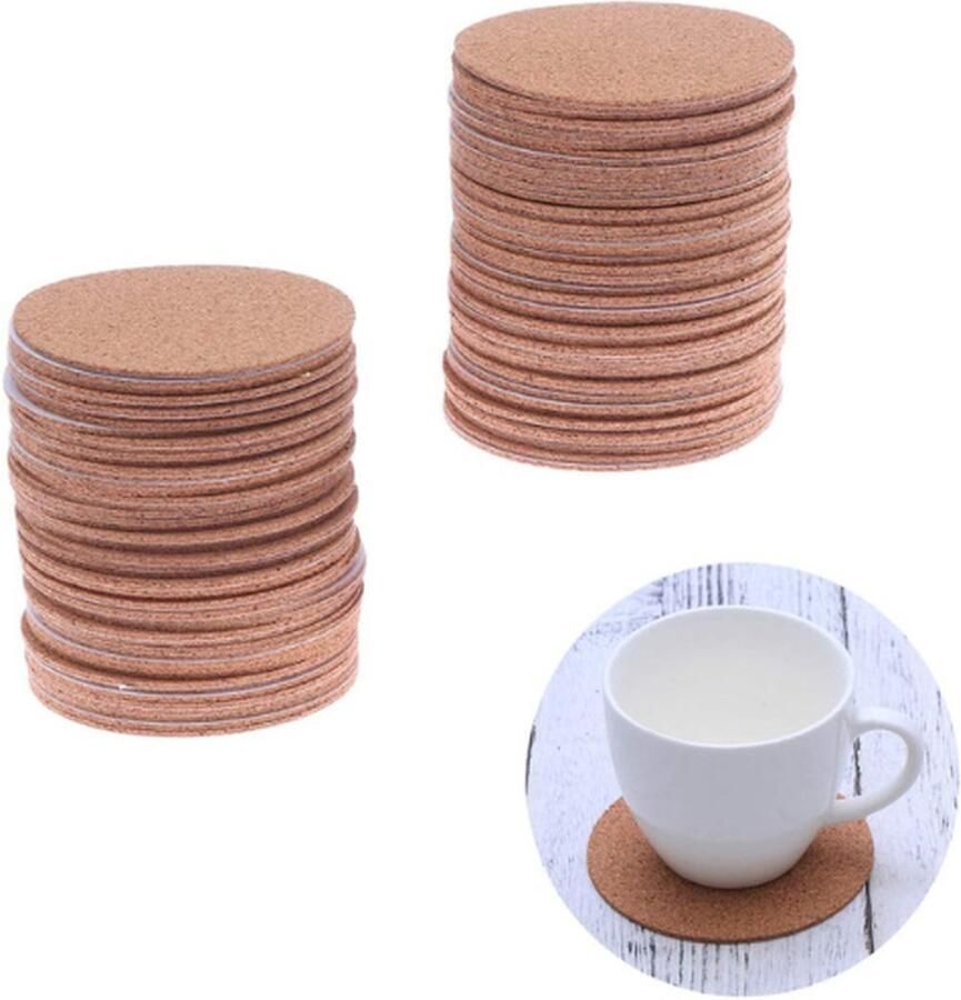 PEAM 10 Stuks Zelfklevende Kurkbladen 4 x 4 Ideaal Voor DIY Coasters Ronde Kurkborden Kurktegels Kurkmatten En Mini-Wandkurkborden Met Sterke Lijm