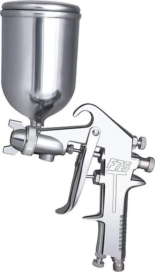 PEAM Ancllo F-75G HVLP Spuitpistool Met 400cc Aluminium Beker En 1.5 mm Mondstuk – Perfecte Verfspuitmachine Voor Precisiewerk