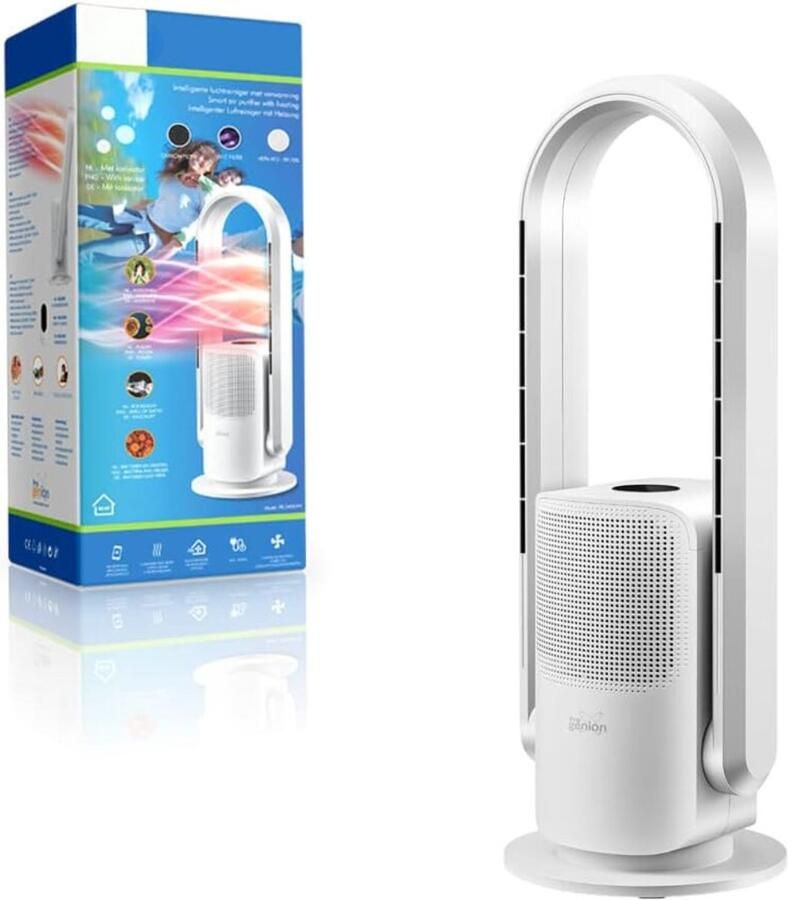 PEAM Luchtreinigers met HEPA Filter Geavanceerde Luchtreiniger: Verwarming UV-C HEPA Koolstoffilter Ionisator Bediening via App of Afstandsbediening voor Schone en Frisse Lucht in elke Ruimte!