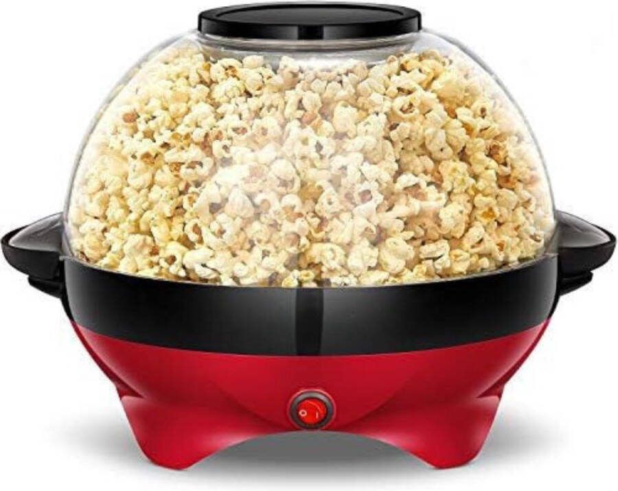 PEAM Popcornmaker met Suiker en Olie Afneembaar Verwarmingsoppervlak 5 Liter Capaciteit Antiaanbaklaag Inclusief Groot Deksel als Serveerschaal Handige Ruimtebesparende Opslag