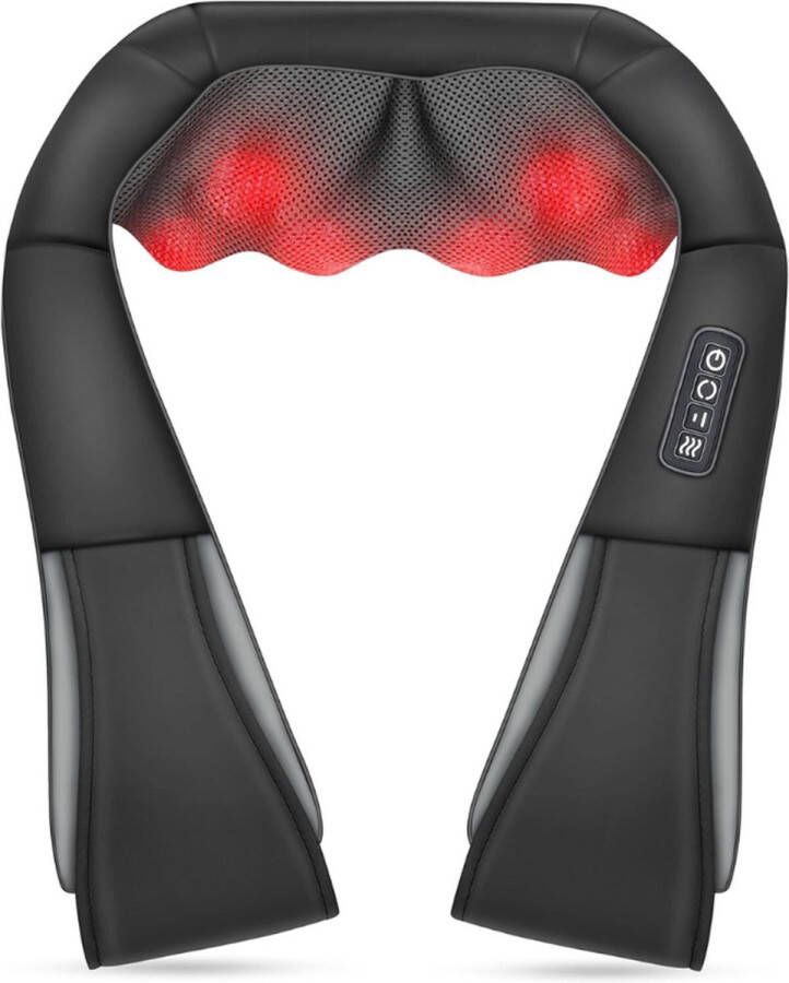 PEAM Shiatsu Nekmassageapparaat Met Warmte 3D 4D Massagekussen Voor Nek Rug En Schouders Elektrisch Massageapparaat Voor Thuis En Kantoor Ideaal Kerstcadeau Voor Vrouwen