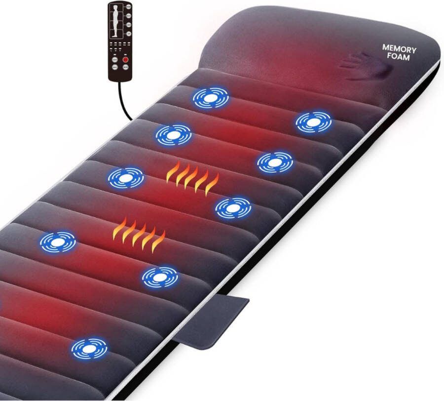 PEAM Traagschuim Massage Mat Met Warmte En Vibratie Verlichtende Massage Matras Voor Het Hele Lichaam Ideaal Voor Pijnverlichting