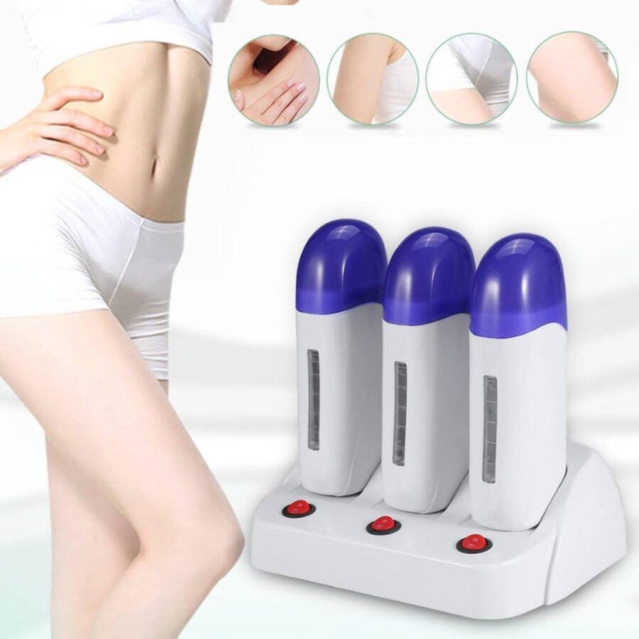 PEAM Wax Heater Dubbele Patroon Ontharingsverwarmer: Efficiënt Gemakkelijk te Gebruiken Epilator voor Ontharing met Hot Wax Perfect voor Thuisgebruik in de Woonkamer voor Vrouwen.