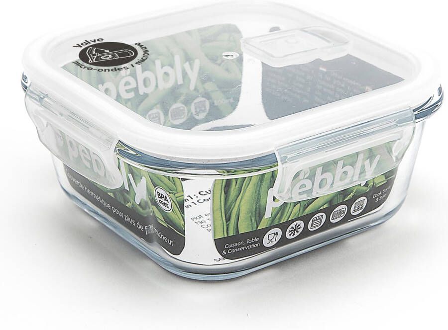 Pebbly vershoudbak 15 6 x 7 2 cm 800 ml siliconen transparant