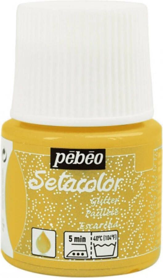 Pébéo Setacolor Glitter Gouden Textielverf 45ml textielverf voor lichte stoffen