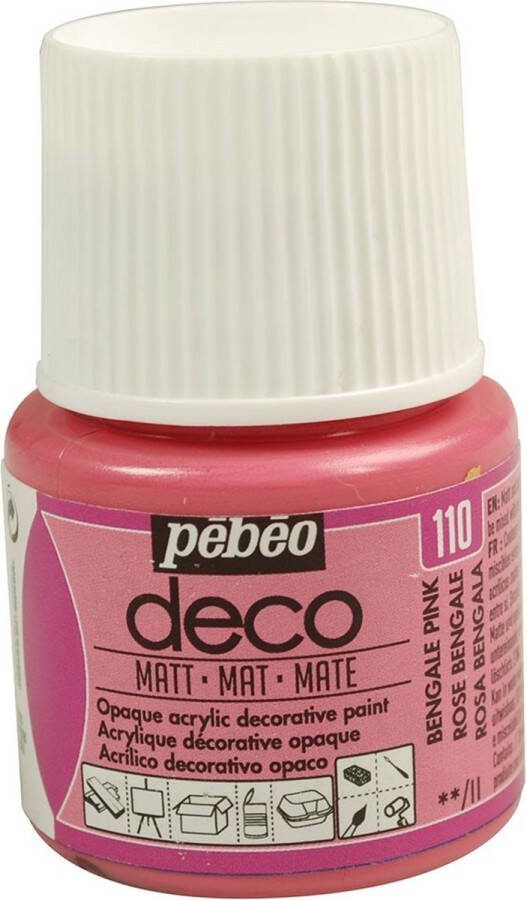 Pébéo Verf bengaal roze acryl mat 45 ml