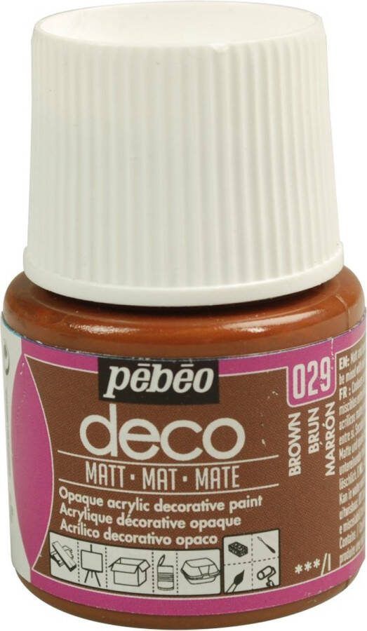 Pébéo Verf bruin acryl mat dekkend 45 ml déco
