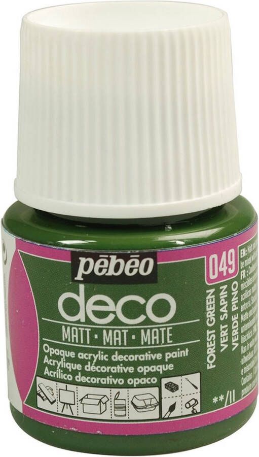 Pébéo Verf dennengroen acryl mat 45 ml