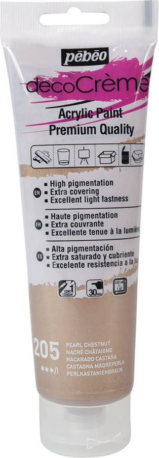 Pébéo Verf kastanje acryl parelmoer 120 ml