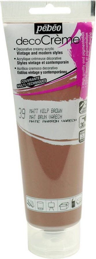 Pébéo Verf kelpbruin acryl mat 120 ml