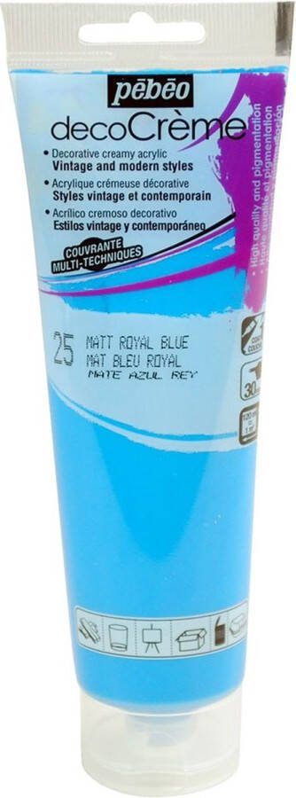Pébéo Verf koningsblauw acryl mat 120 ml