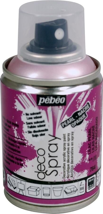 Pebeo Verf lila parelmoer acryl parelmoer in spuitbus 100 ml Pébéo