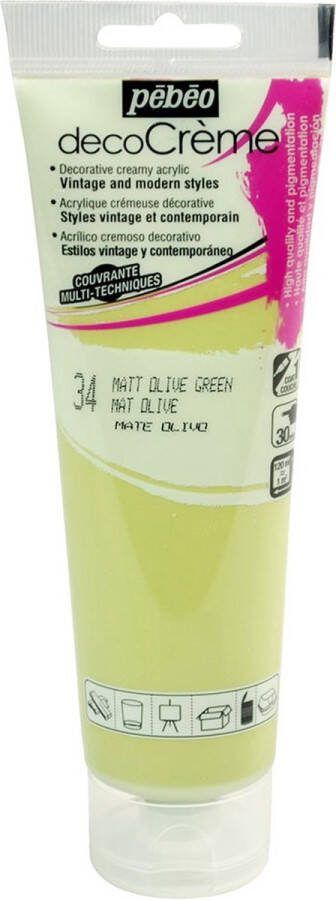 Pébéo Verf olijf acryl mat 120 ml