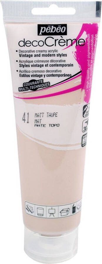 Pébéo Verf taupe acryl mat 120 ml