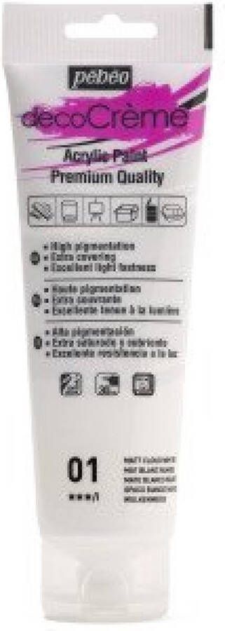 Pébéo Verf wolk wit Acryl mat 120 ml
