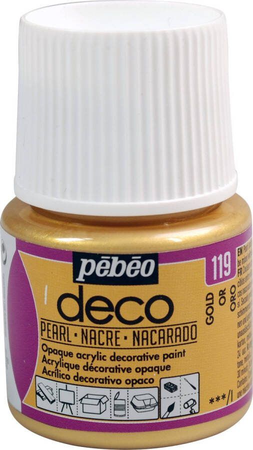 Pebeo Verf- acryl parelmoer dekkend 45 ml déco Pébéo