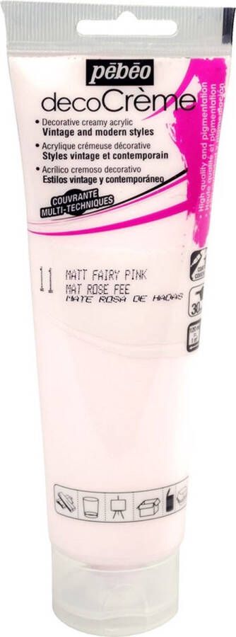 Pebeo Verf fee roze- acryl mat 120 ml Pébéo