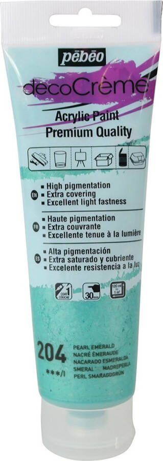 Pebeo Verf smaragd acryl parelmoer 120 ml Pébéo