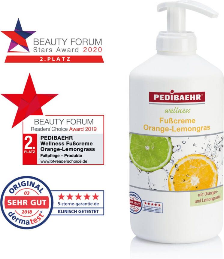 Pedibaehr Voetcrème Orange-Lemongrass 11562 500ml Wellness Vegan