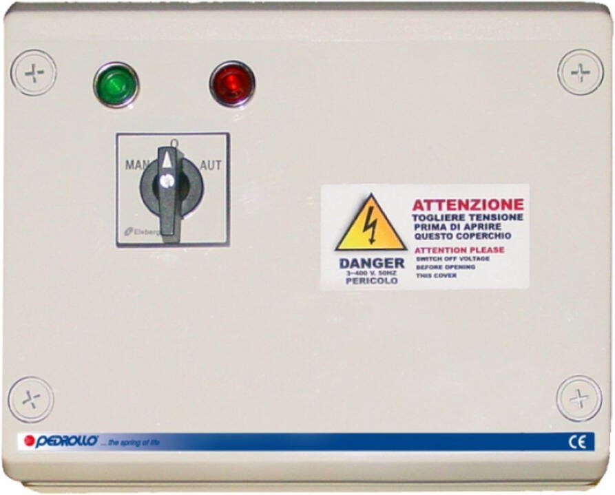 Pedrollo bronpomp schakelkast QET 750 7.5PK 400V