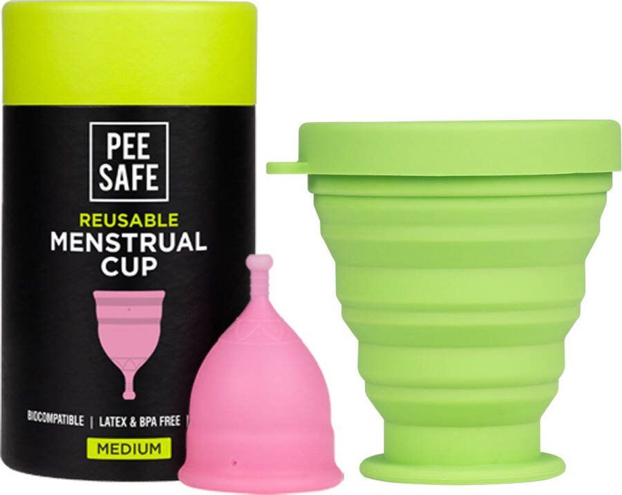 Pee Safe BodyWell: Menstruatiecup Medium inclusief Sterilisator Houder (behalve voor cups ook voor discs te gebruiken)