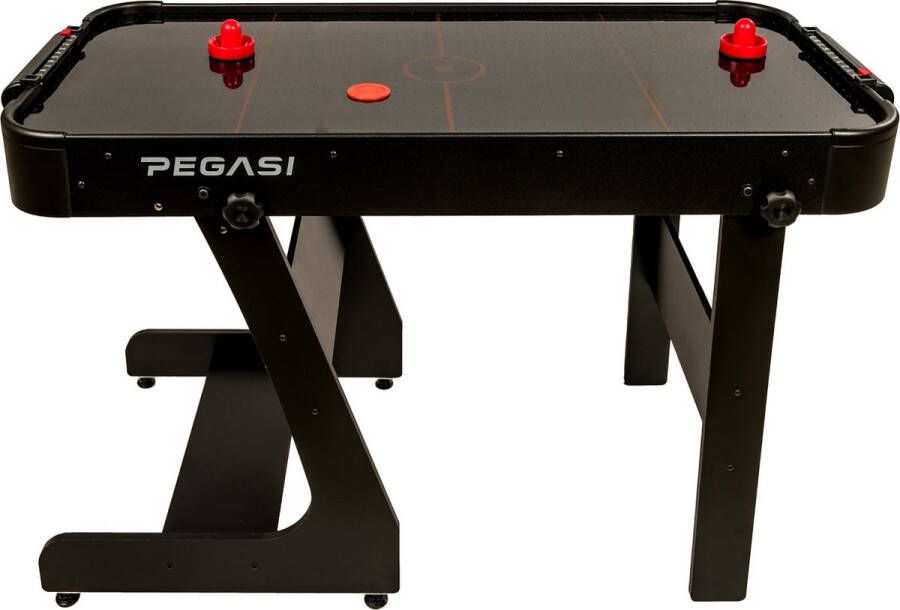 PEGASI Airhockeytafel Airstream 4ft Zwart Airhockey tafel voor thuis Inklapbaar